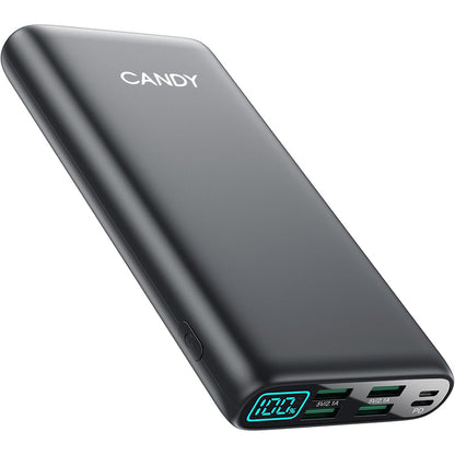 CANDY Portable Charger 38800mAh,LCD Display Power Bank,5 USB Outputs Battery Pack Backup, USB-C in&out Dual Input Phone Charging Compatible with iPhone 15/14/13 Pro Max/12,Android Samsung Galaxy Pixel Nexus