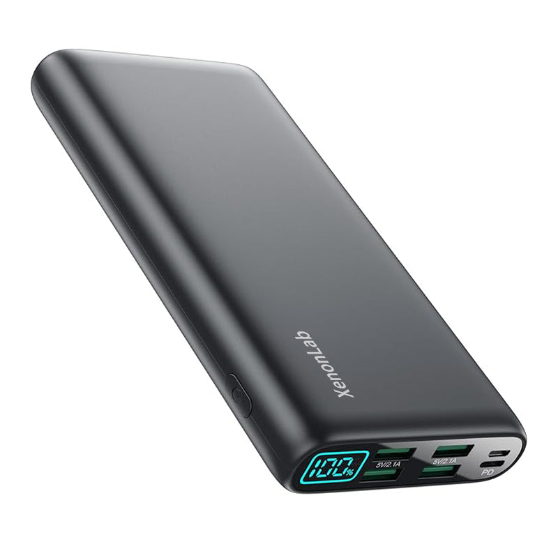 XenonLab Portable Charger 38800mAh,LCD Display Power Bank,5 USB Outputs Battery Pack Backup, USB-C in&out Dual Input Phone Charging Compatible with iPhone 16/15/14/13 Pro/12,Android Samsung Galaxy Pixel Nexus