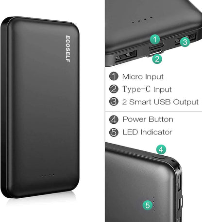 ECOSELF 2-Pack Portable Charger