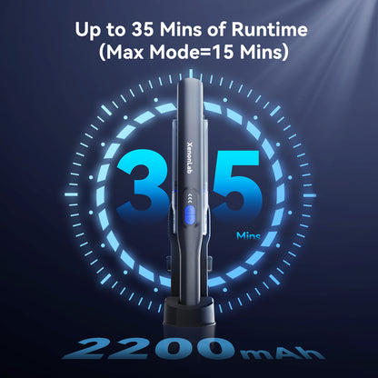 XenonLab Handheld Vacuum Cleaner, Cordless Car Vacuum 20KPa with Fast Charging Dock, Lightweight 35 Mins Runtime, Powerful Suction Portable Hand Held Vacuum One-Touch Empty for Home/Pet/Car, Blue