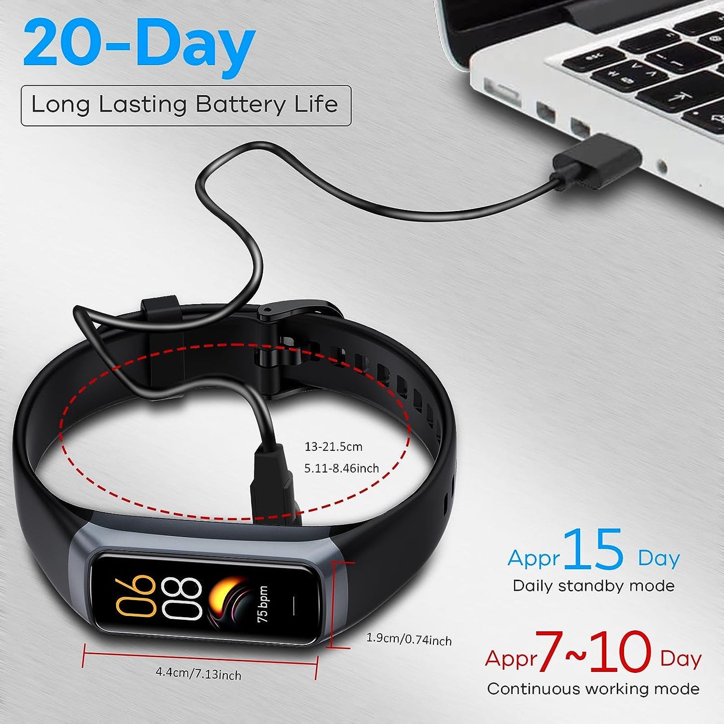 ECOSELF Smart Watch with Blood Pressure Heart Rate