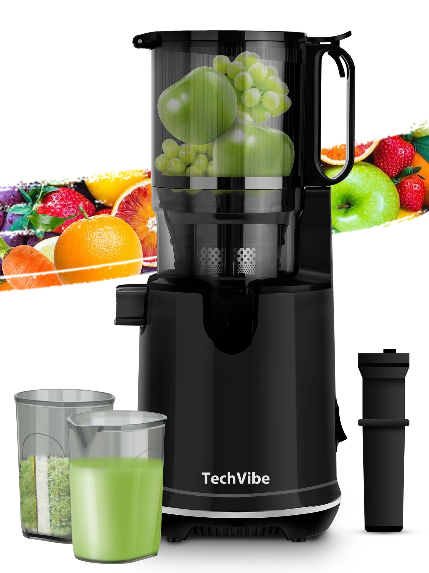 TechVibe Masticating Juicer-Black